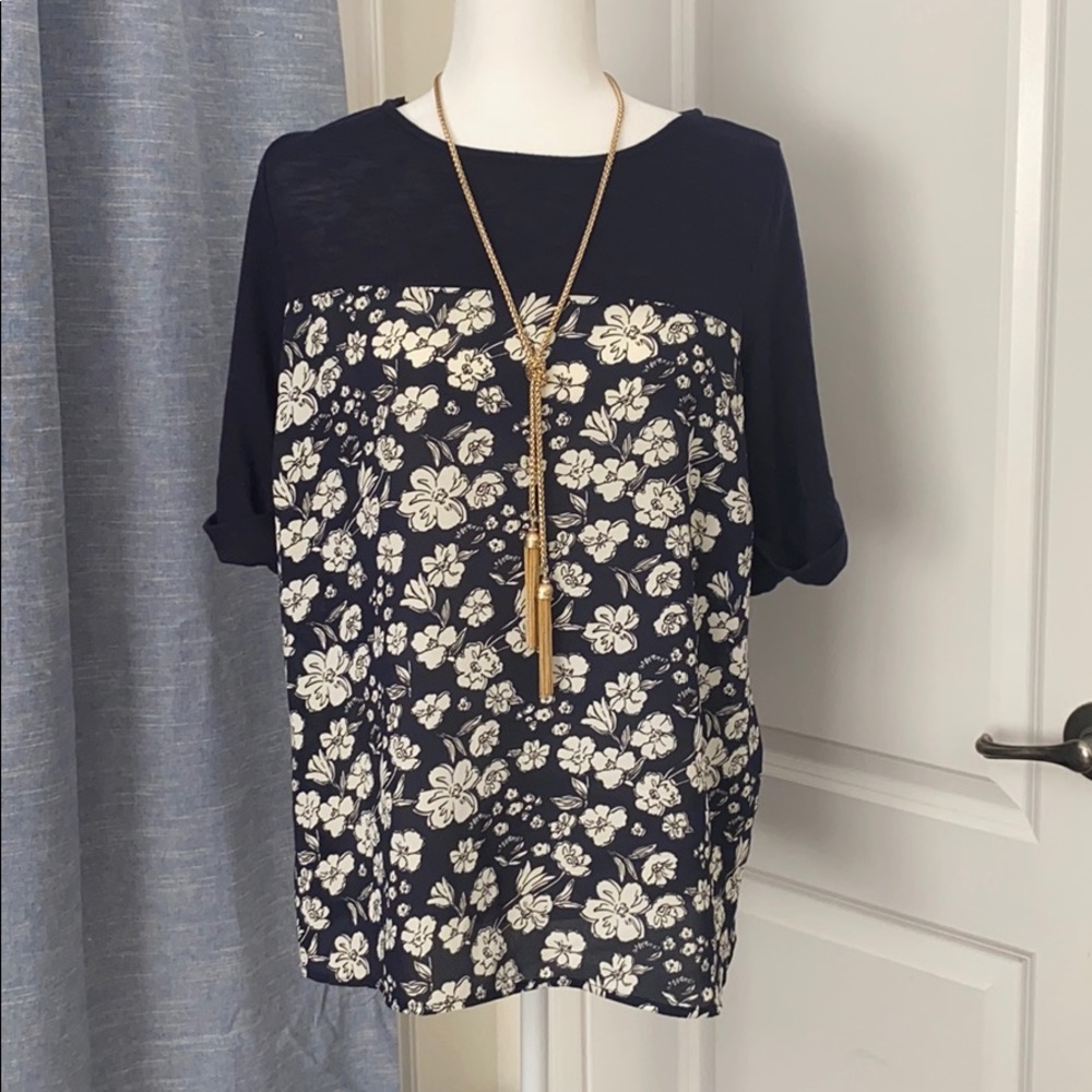 Kaileigh Top • stitchfix • navy & white NWOT